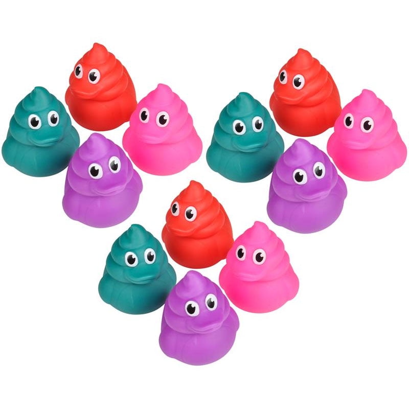 Rhode Island Novelty Rubber Ducks COLORED POOP DUCKIES (1 Dozen