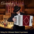 thumbnail image 6 of Rowadtim 31 Key Diatonic Accordions, 12 Bass Buttons (G/C/F Tuning) Suitable for Beginners, Adults, Performances and Teachers; Comes with  Case, Adjustable Strap, Gloves and Polishing Cloth (Gray), 6 of 8