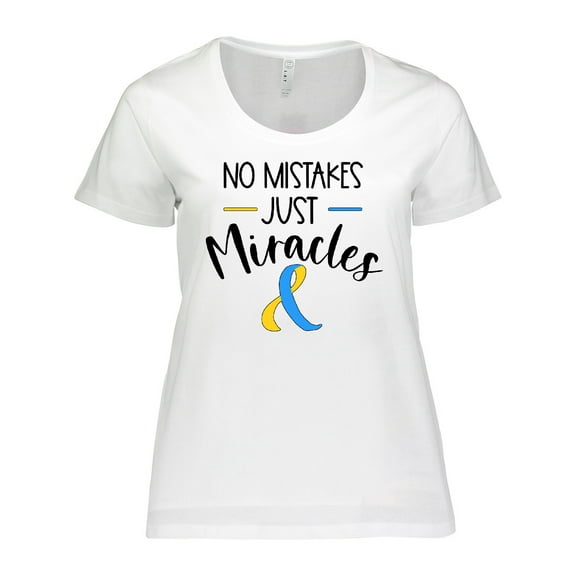 Inktastic No Mistakes, Just Miracles Down Syndrome Awareness Women's Plus Size T-Shirt