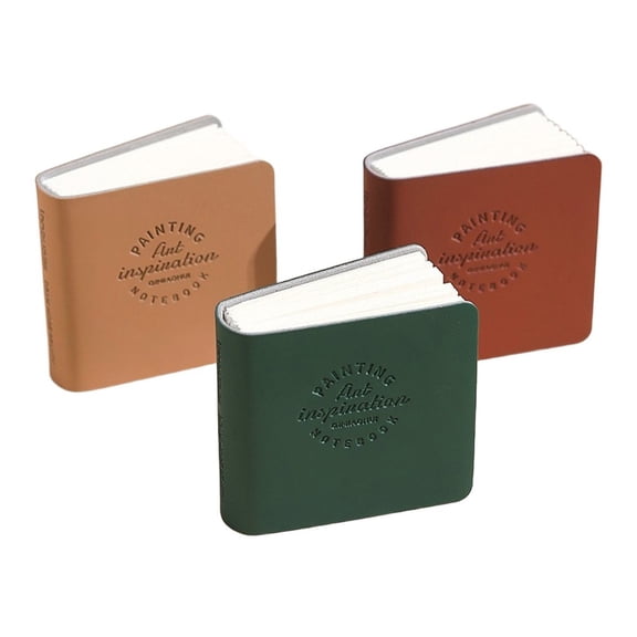 3Pack Mini Watercolor Sketchbooks,1.96" x 1.96", Thick, Pocket Size–Paint with Water Color, Colored Pencil, Acrylic Marker,and Pastel,Perfect for Travel & Outdoor Sketching