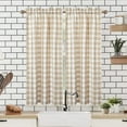 thumbnail image 2 of Buffalo Check Plaid Tier Curtains, Cotton Blend Gingham Rod Pocket Short Half Window Curtain, 2 of 9