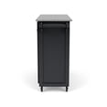 thumbnail image 5 of Hawthorne Collections Rubber Wood Kitchen Cart with Granite Top in Black, 5 of 15