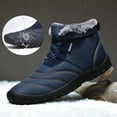 thumbnail image 3 of Waterproof Winter Men's Shoes Snow Boots Fur-lined Slip on Warm Ankle, 3 of 6