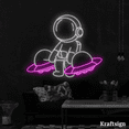 thumbnail image 2 of Craftnamesign Astronaut UFO Neon Sign, Spaceman LED Sign, Gifts For Kids, 2 of 4