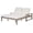 Gray, variant on Bellemave Patio Double Chaise Lounge, Wood Double Chaise Lounge with 5-Position Adjustable Backrest, Outdoor Daybed with Removable Cushions for Patio,Poolside,Garden (Gray)