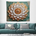 thumbnail image 3 of Printed Mandala Lotus Tapestry Wall Hanging – Boho Wall Art Decor for Bedroom, Living Room, and Apartment, 3 of 7