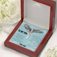 thumbnail image 3 of Eagle Cross For Son From Dad - Artisan Cross Necklace - Gift Box & Message Card, 3 of 5