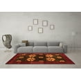 thumbnail image 3 of Ahgly Company Indoor Rectangle Abstract Orange Modern Area Rugs, 8' x 12', 3 of 4