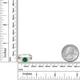 thumbnail image 4 of Gem Stone King 925 Silver and 10K Yellow Gold 3-Stone Ring Cushion Nano Emerald Half Moon Moissanite (1.69 Carat Cttw) (Size 9), 4 of 4
