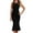 Black womens dresses, variant on Wycnly Womens Dresses Elegant Bodycon Wrap Strap Cocktail Party Prom Mermaid Dresses Fashion Solid Round Neck Sleeveless Long Summer Dress Black m