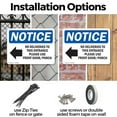 thumbnail image 3 of (2 Pack) No Deliveries To This Entrance OSHA Notice Sign 10 Inch X 7 Inch Indoor / Outdoor Rust-Free Aluminum Metal Signs for Workplace, Workshop, and Construction Site, Made in the USA, 3 of 8