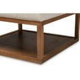 thumbnail image 4 of Alvere Modern and Contemporary Beige Fabric Upholstered Walnut Finished Cocktail Ottoman, 4 of 5