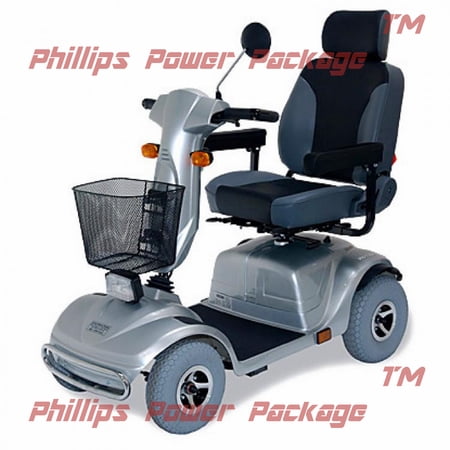 CTM - HS-740 - Full Size Heavy Duty Road Class Scooter - 4-Wheel - Silver