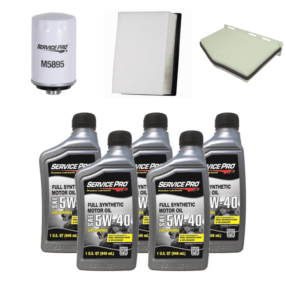 Fits: 2018 Audi Q3 Quattro 2.0L Complete Oil, Air & Cabin Filter Kit (5W-40)