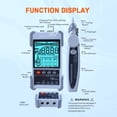thumbnail image 3 of ET618 Network Cable Tester with LCD Display Analogs Digital Search POE Test Cable Wiremap Tester ID Mapping Tool(B), 3 of 8