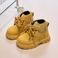 thumbnail image 2 of BOBOGOJP Girls Boys Hiking Outdoor Waterproof Lace-up Comfort (Little Big Kid) Construction Workboots Yellow for Size 10, 2 of 9