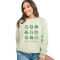 thumbnail image 5 of St. Patrick's Day Sweatshirt, Lucky Day Clover Design, Green Shamrocks Unisex Pullover, Casual Irish Celebration Apparel, Soft Cotton Blend, 5 of 7