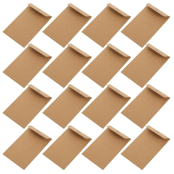 50 Pcs Small Brown Envelope Seed Envelope 10.80X5.70X0.10CM Khaki