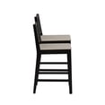 thumbnail image 3 of Powell Bilberry 25" Indoor Low Cane-Back Wood Counter Stool, Set of 2, Black/Beige, 3 of 21