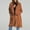 Brown, variant on Women's Warm Winter Turn Down Collar Jacket Long Sleeve Casual Solid Slim Long Coat plus Size Jackets for Women 3x plus Size Lightweight Jackets Tan Jacket Crop Long Sleeve Oversized Jacket