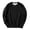 Black, variant on Leidass Mens Oversized Crewneck Fleece Sweatshirt Long Sleeve Pullover Fall Winter Casual Work Top Black L