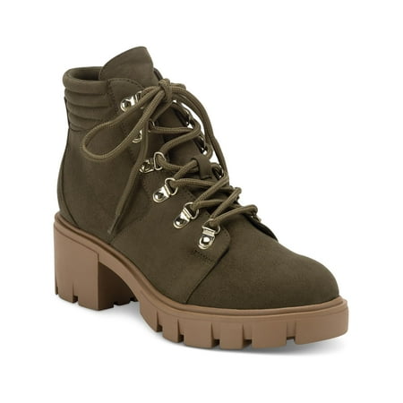 

Sun + Stone Womens Ruthee Faux Leather Round Toe Ankle Boots