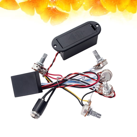 Raindrops Bass Amplifier 3 Band Equalizer Eq Preamp Circuit for Guitar with Balance Volume