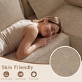 thumbnail image 3 of Wiilayok 110"Chenille Cloud Modular Sofa, L Curved Shaped Sectional Sofa Couch,4 Seater Deep Seat Sofa with Chaise and Pillows for Living Room Apartment, Camel, 3 of 7