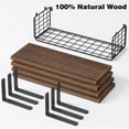 thumbnail image 6 of Wall shelves 4+1 Tier Floating Shelves for wall Wooden shelves for bedroom bathroom Storage Basket, 6 of 6