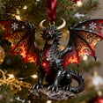 thumbnail image 2 of BNNG Dragon Christmas Ornaments, Dragon Ornaments for Christmas Tree Hanging Decor Acrylic Printed for Xmas Home Party Holiday Presents Gift Exchange Ideas- 4x4 Inch, 2 of 8
