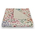 thumbnail image 3 of Creative Products Colorful Blooms 50 x 60 Coral Fleece Blanket, 3 of 3