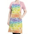 thumbnail image 5 of Pioneer Flower Floral Print Pattern Apron-Garden Aprons for Women with Pockets-Cotton Linen Waterproof Kitchen Cooking Gardening Aprons Adjustable for Kitchen,Cooking,BBQ and Salon 33x27 Inch, 5 of 7
