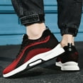 thumbnail image 6 of Mens Shoes,Elevator Casual Sneakers Lightweight Breathable Mesh Trainers Lace Up Sports Footwear With Hidden Lift Heel Technology,Shoes for Men,Red,6.5, 6 of 9