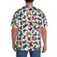 thumbnail image 3 of Fotbe Colorful Flying Butterflies Camisa Estampada de Manga Corta para Hombre, Casual de Verano, Estilo Playero, Sin Arrugas-X-Large, 3 of 5