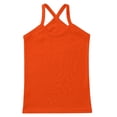 thumbnail image 3 of Nyeemya Girls Y Back Sport Tank Yoga Dance Camisole Spaghetti Straps Vest Kids Cotton Cami Training Orange 120, 3 of 5