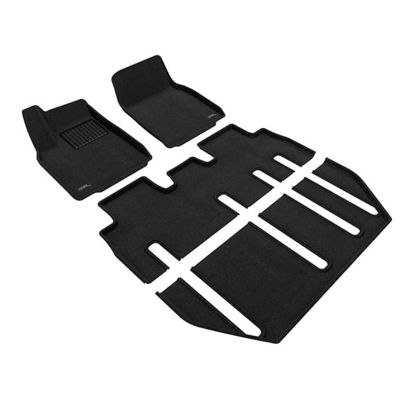 3D MAXpider Custom Fit Elegant Floor Mat (Black) Compatible with Tesla Model X 2022-2025 - Full Set