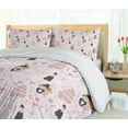 thumbnail image 5 of Ambesonne Pink Duvet Cover Sets, Drawing Pattern Wedding, 2-Queen, Pink White Black, 5 of 7