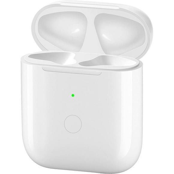 Airpods Charging Case Compatible for Airpods 1&2, Wireless Charger Replacement Case for Air Pod, 450mAh Battery with Bluetooth Pairing Sync Button, NO Earbuds Include, White