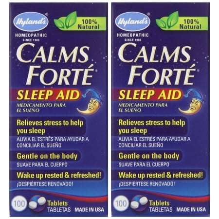 Hyland's Calms Forte Homeopathic Sleep Aid (2 Bottles = 200