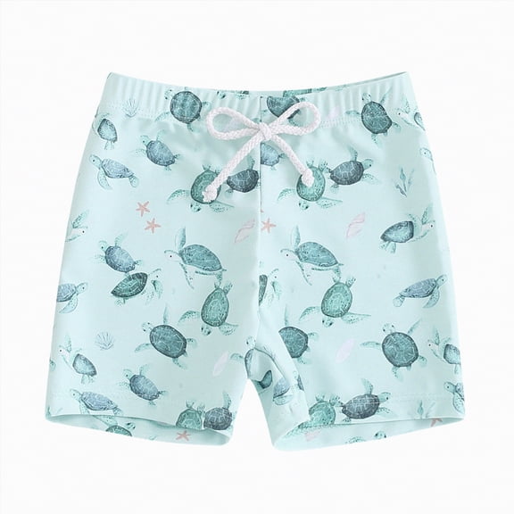 WUANDIXFA Toddler Swim Trunks Boys Board Shorts Swim Trunks for Surfing, Bathing Suits, Beach Swimwear 12-18 Months,Light Blue