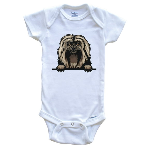 Havanese Dog Breed Cute Baby Bodysuit, 0-3 months white