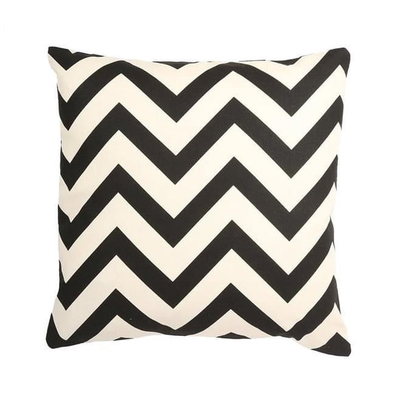 MDR Trading Inc. HU-LA1818CV12OP Black And White Chevron Pattern With Polyester Insert Pillow