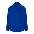 thumbnail image 4 of Yuyuzo Womens Long Sleeve Button Down Shirts Solid Color Collared Tshirts Tops Casual Loose Basic Fall Trendy Blouse Tops Blue, 4 of 5