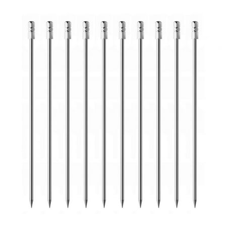 

10pcs Fruit Sticks Dessert Sticks Cocktail Picks Stainless Steel Food Picking Sticks Fruits Skewers Olives Appetizers Cheese Block Snacks Tasting Tools