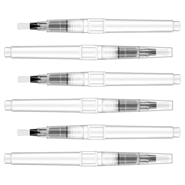 6 Pcs Humidificateur d'Enveloppe Style Crayon Humidificateur de Tampon avec Tête de Brosse en Nylon Rouleau Humidificateur de Courrier, 6 x Humidificateur de Tampon