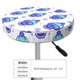 thumbnail image 4 of Lsque Winter Snowflake Skiing Skull Pattern Round Bar chair cushion covers Velvet Fabric Premium Comfort Protects from Scratches and Stains for 14-17 Inch Chair-12 inch, 4 of 7