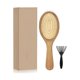 thumbnail image 1 of wonima11 Wooden Paddle Detangling Brush Metal Bristle Hair Brush for Women and Men, Anti-frizz Styling Hairbrush Comb for Curly Fine Wavy Normal Hair, Scalp Massage Brush, Wet or Dry Use, 1 of 1