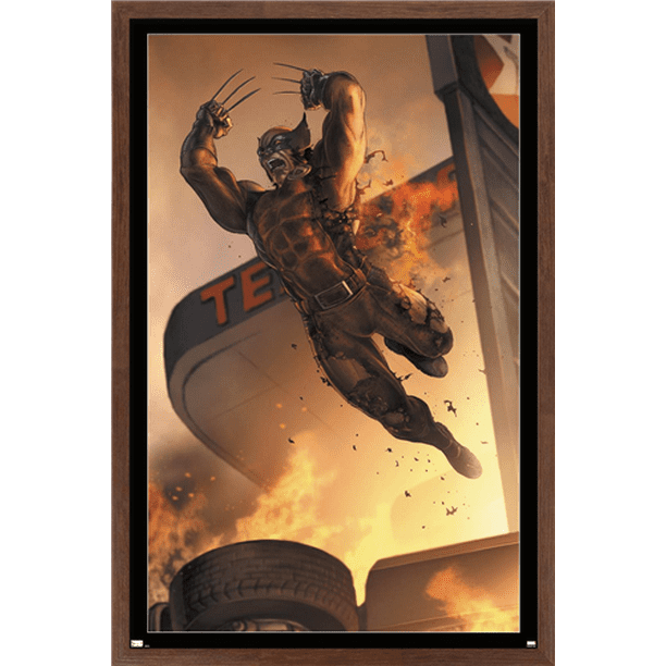 Trends International Marvel Comics Wolverine X Force 26 Wall Poster 24 25 X 35 75 X 75 Mahogany Framed Version Walmart Com Walmart Com