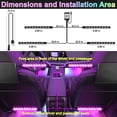 thumbnail image 3 of Luces interiores de coche BFXM, tiras de luces LED de 5 V con adaptador USB, iluminación ambiental,, 3 of 7