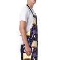 thumbnail image 3 of Xecao Lavender Flowers Print Kitchen Cooking Aprons, Waterproof Adjustable Bib Aprons with 2 Pockets for Women Men Chef, 3 of 8